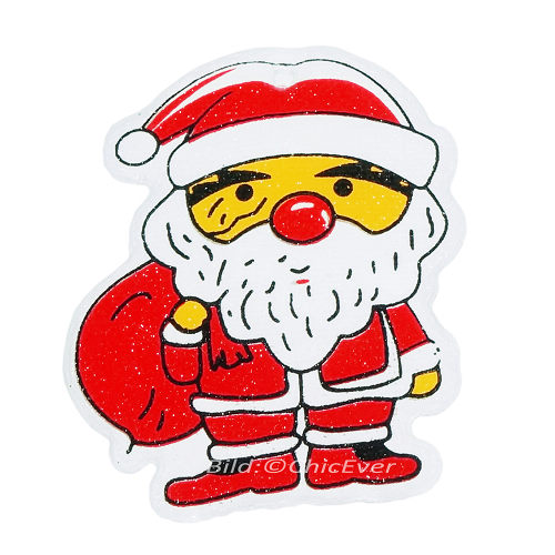 6x Anstecknadeln Broschen Nikolaus Weihnachtsmann Weihnachten rot weiss 4179